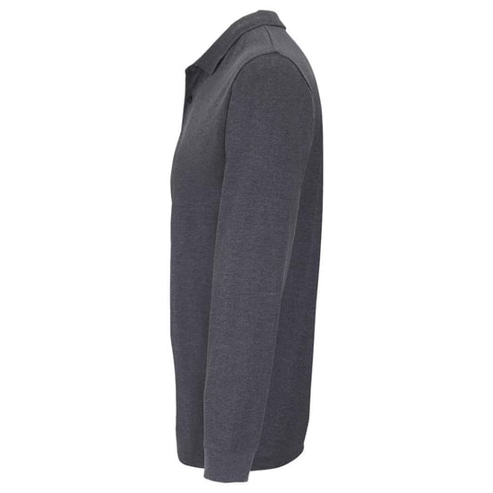 SOLS - "Planet" Poloshirt für Herren/Damen Unisex Langärmlig (Dunkelgraue Melange) - Image 3