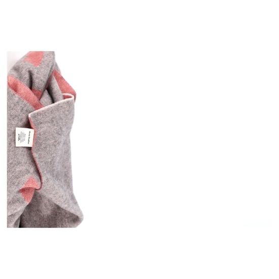 Acne Studios Logo Schal aus pinkem und grauem Wollmix - Image 6