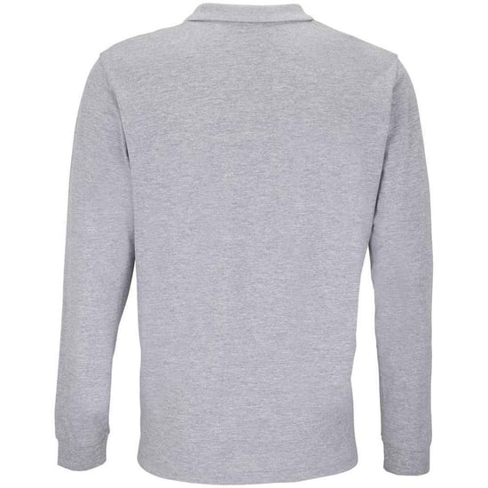 SOLS - "Planet" Poloshirt für Herren/Damen Unisex Langärmlig (Grau meliert) - Image 2