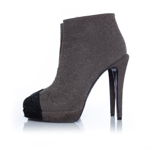 Graue Plattform-Glitzerstiefel - Image 2