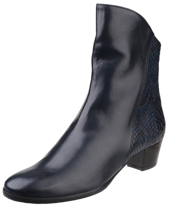 Armadillo Pitone Leather Zip up Ankle Boot