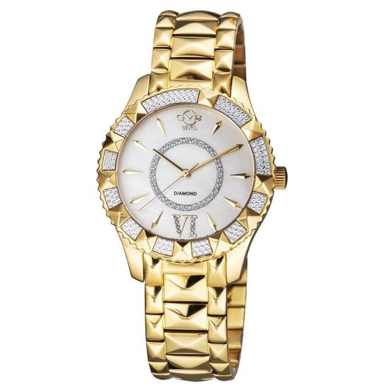 GV2 Venice Women's Mother of Pearl IP Dial Yellow Gold Stainless Steel Watch - Image 1