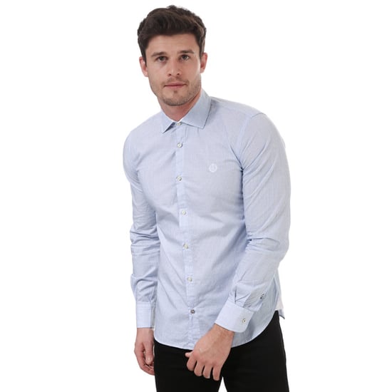 Men's Henri Lloyd Slim Fancy Cotton Shirt in Blue