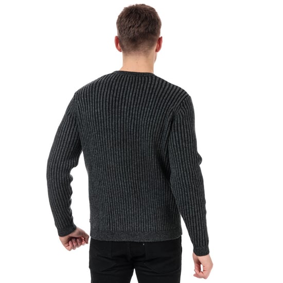 Men's Henri Lloyd Wool Mix Round Neck Jumper in Charcoal