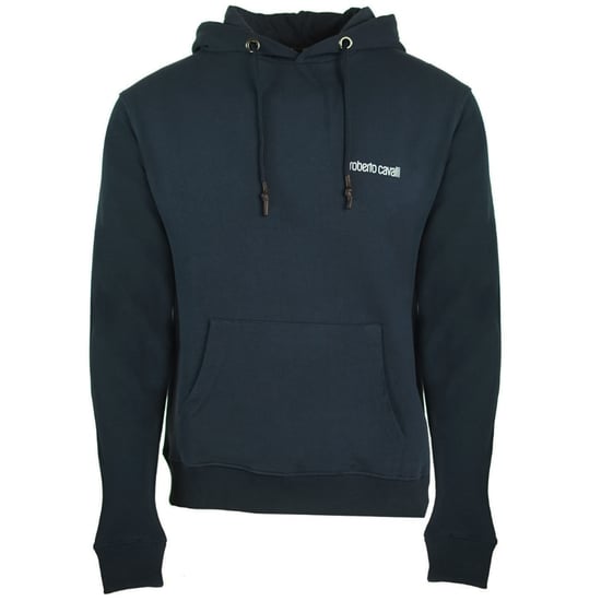Roberto Cavalli Leopard Logo Navy Hoodie