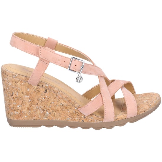 Hush Puppies Womens Pekingese Strappy Wedge Buckle Sandals