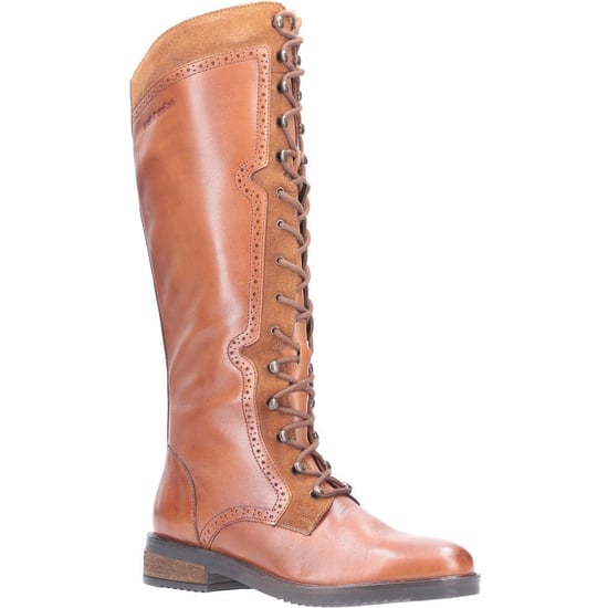 Hush Puppies Womens Rudy Zip Up Leder Schnürstiefel lang - Image 1