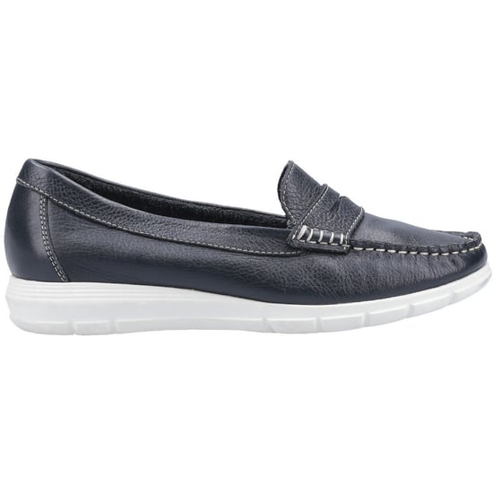 Hush Puppies Womens Paige Slip On Leather Loafer Shoes