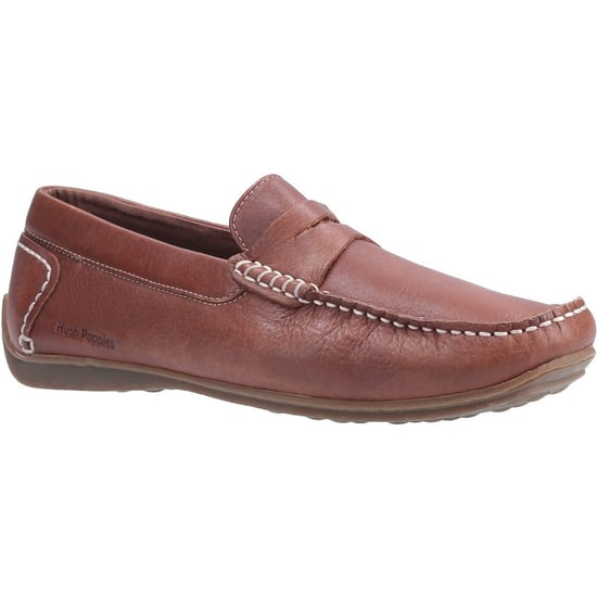 Hush Puppies Roscoe Leder Herren Braune Bootsschuhe - Image 1