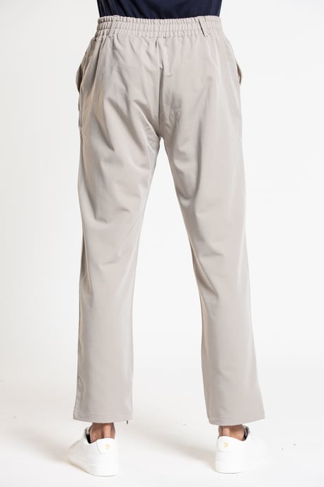 Stone 'Alpha' Relaxed Fit Trousers with Ankle Zip