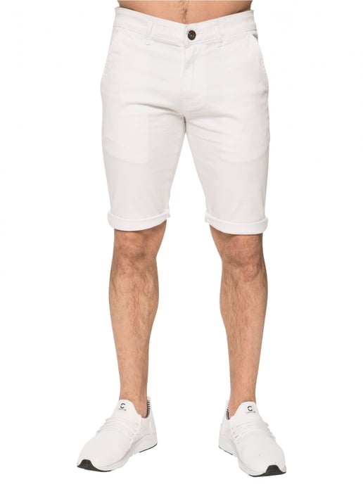 Enzo Herren Slim Fit Stretch Chino Shorts - Image 1