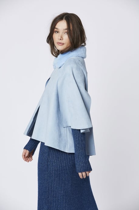 Faux Fur Faux Suede Jacket