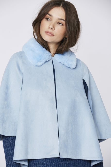 Faux Fur Faux Suede Jacket