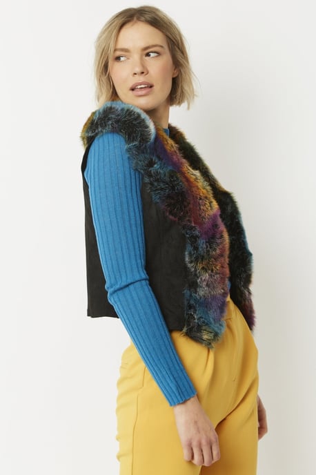 Luxury Faux Fur Suede Gilet