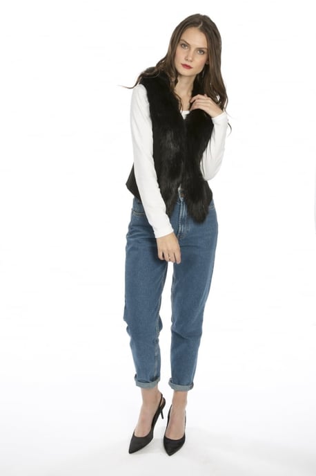 Luxury Faux Fur Suede Gilet
