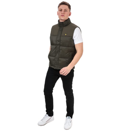 Men's Lyle And Scott Wadded Gilet in Green