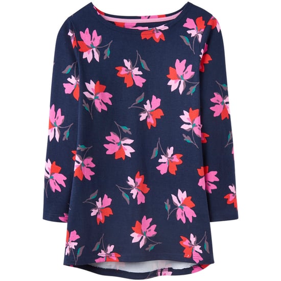 Joules Womens Harbour Printed Long Sleeve Curved Jersey Top