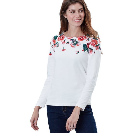 Joules Womens Harbour Printed Long Sleeve Relaxed Fit Top