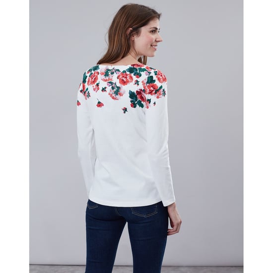 Joules Womens Harbour Printed Long Sleeve Relaxed Fit Top