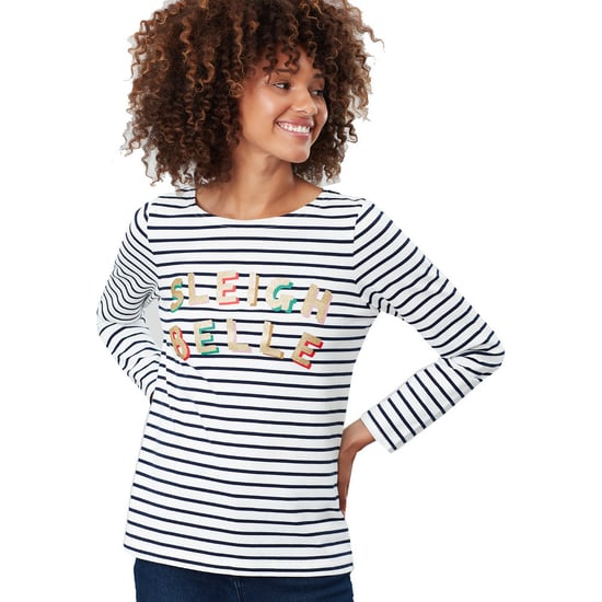 Joules Womens Harbour Printed Long Sleeve Relaxed Fit Top