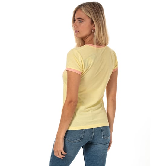 Women's Brave Soul Be Happy T-Shirt Yellow 10in Yellow