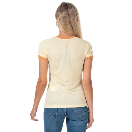 Women's Brave Soul Be Happy T-Shirt Orange yellow 10in Orange yellow