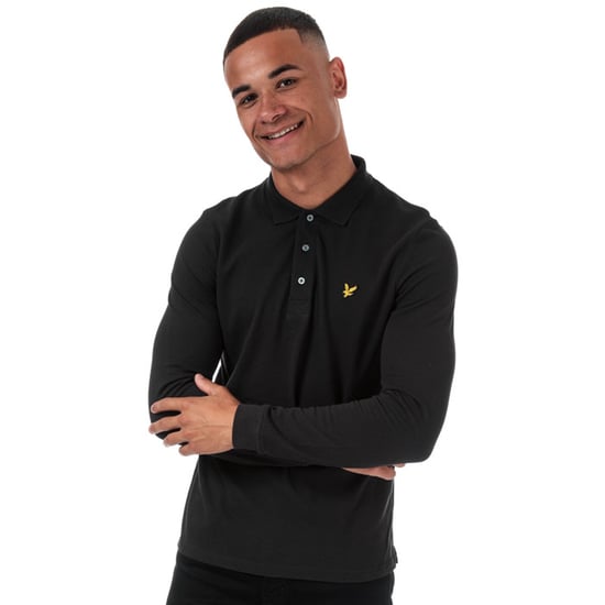 Lyle And Scott Langarm-Poloshirt für Herren in Schwarz - Image 1