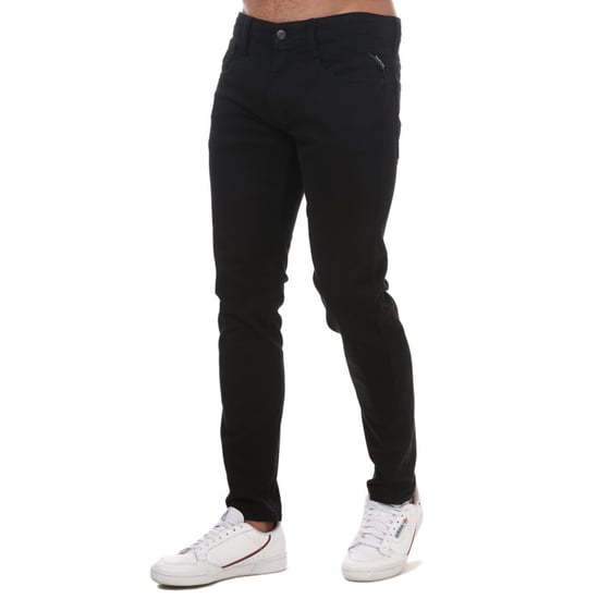 Jean Anbass Slim Fit Droit Replay Pour Homme en Noir - Image 1