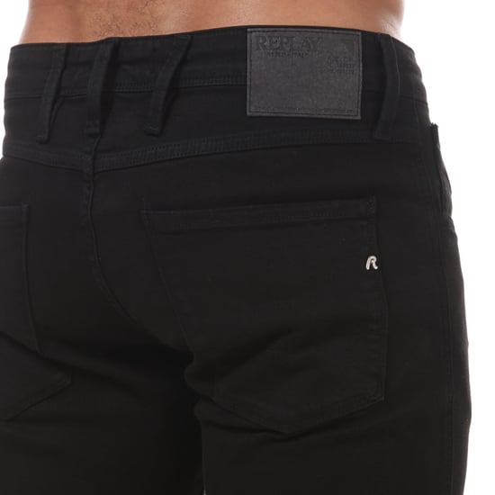 Jean Anbass Slim Fit Droit Replay Pour Homme en Noir - Image 6