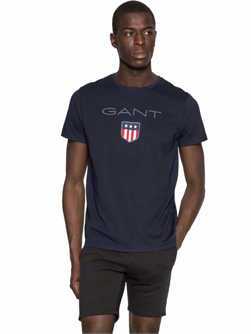 Gant | Herren T-Shirt mit Rundhalsausschnitt Big Shield - Blau - Image 1