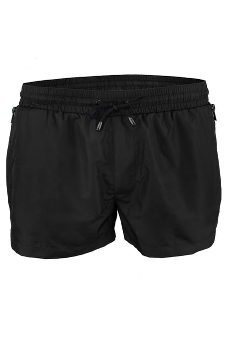 Signature Black Swim Shorts with Matte Black Detailing