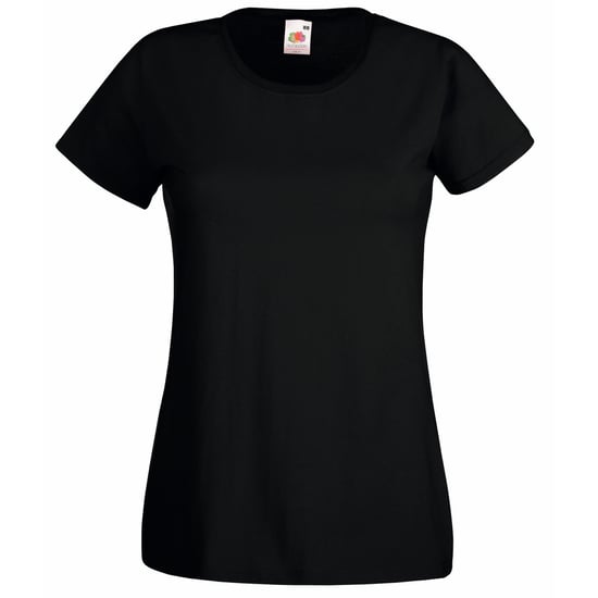 Fruit Of The Loom Damen/Damen Lady-Fit Valueweight Kurzarm T-Shirt (5er Pack) (Schwarz) - Image 1