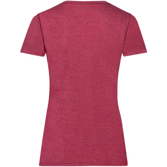 Fruit Of The Loom Ladies/Womens Lady-Fit Valueweight Short Sleeve T-Shirt (Pack Of 5) (Vintage Heather Red)