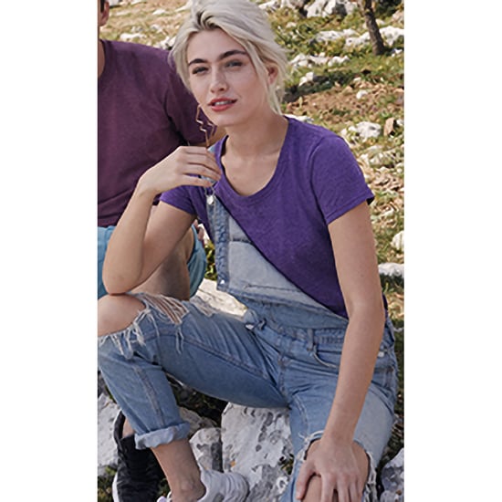 Fruit Of The Loom Damen/Damen Lady-Fit Valueweight Kurzarm-T-Shirt (Packung mit 5) (Heather Purple) - Image 4