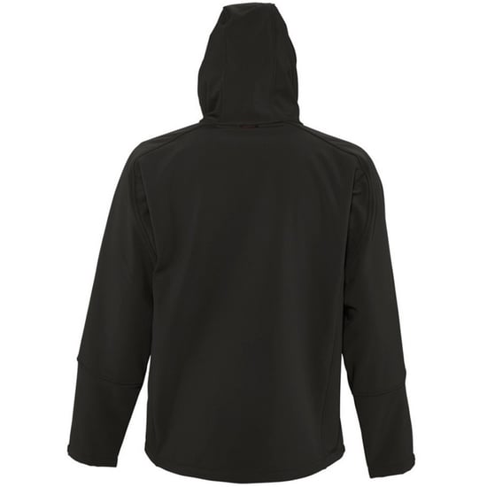 SOLS Mens Replay Hooded Soft Shell Jacket (atmungsaktiv, winddicht und wasserabweisend) (Schwarz) - Image 3