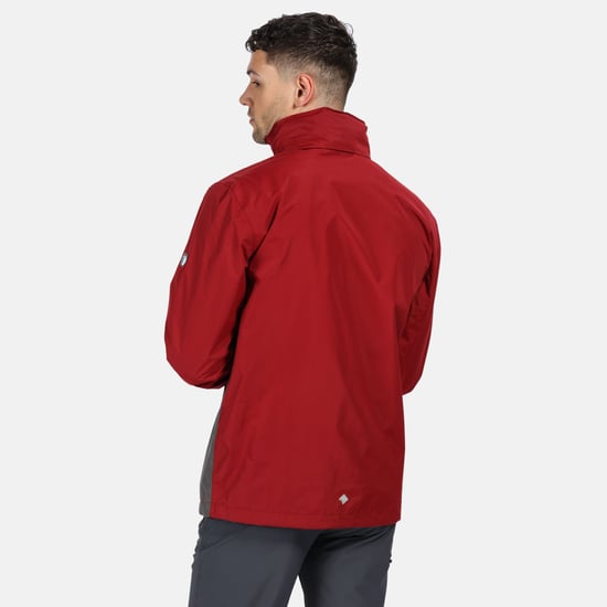 Regatta Great Outdoors Herren Jessup Jacke, wasserfest (Rot/Magnetgrau) - Image 2