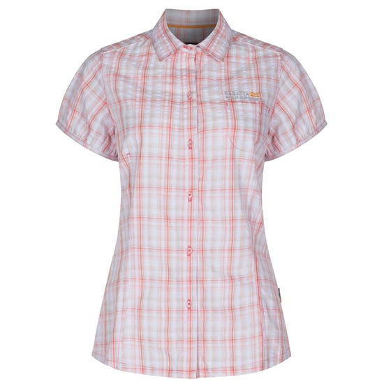Regatta Great Outdoors Womens/Ladies Jenna Checked Short Sleeve Shirt (Candy Shock)