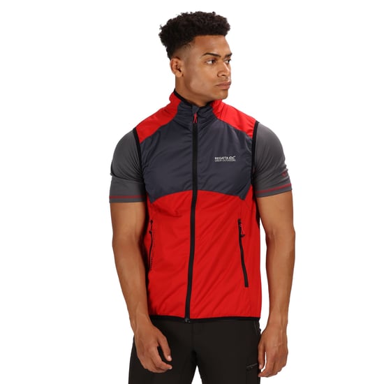 Regatta Mens Lankin II Lightweight Softshell Gilet/Bodywarmer (Klassisches Rot/Grau) - Image 2