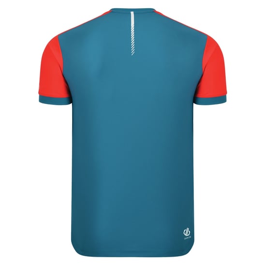 Dare 2B Herren T-Shirt Unifier, kurzärmlig, mit Farb-Kontrasten (Tiefseeblau/Feuerrot) - Image 2