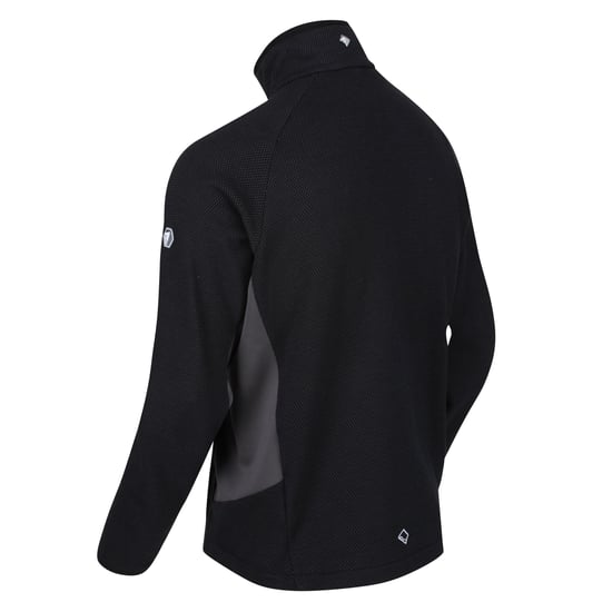 Regatta Herren Fleecepullover Highton mit 1/3-Reißverschluss (Schwarz/Magnetgrau) - Image 2
