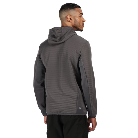 Regatta Herren Terota Kapuzen Stretch Midlayer Jacke (Dunkelgrau/Dunkelgrau) - Image 2