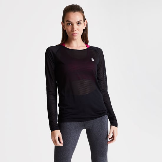 Dare 2B Damen Langarmshirt Praxis (Schwarz) - Image 3