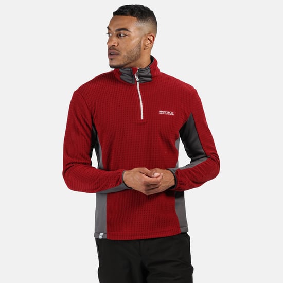 Regatta Mens Boswell Half Zip Grid Fleece