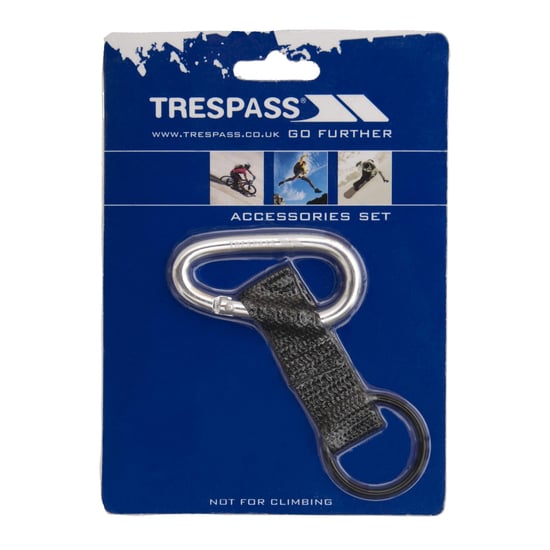 Trespass Affix 6mm Karabinerhaken mit Riemen und Gummiring - Image 1