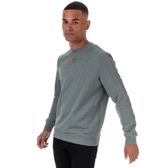 Herren Lyle And Scott Fabric Mix Rundhalsausschnitt Sweatshirt in Grau meliert - Image 1