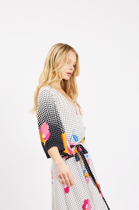 Mary Mary Floral Maxi Wrap Dress in Multi