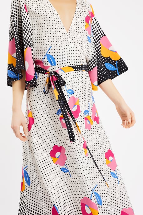 Mary Mary Floral Maxi Wrap Dress in Multi