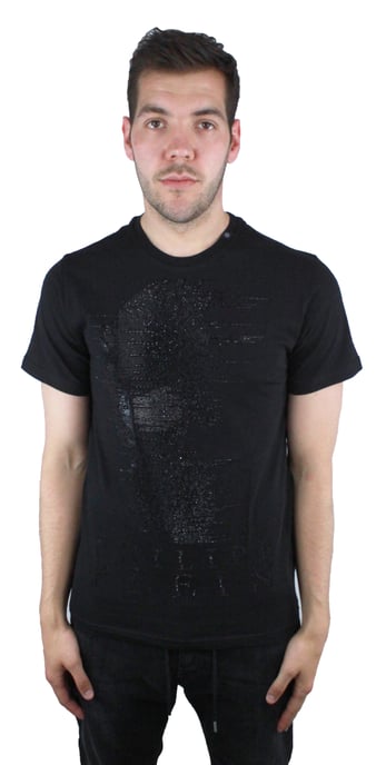 Philipp Plein Ghost-S MTK1857 0202 Schwarzes T-Shirt - Image 1