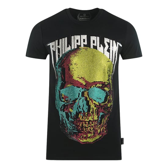Philipp Plein Großes Mehrfarbiges Totenkopf T-Shirt Schwarz - Image 1