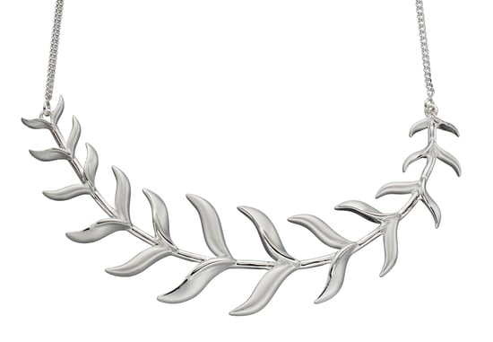 Elements Silver Womens 925 Sterling Silver Fish Bone Necklace of Length 46cm N4178